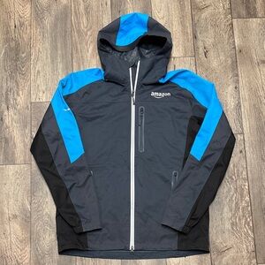 Amazon Men's Performance Rain Shell Jacket in Black and Blue